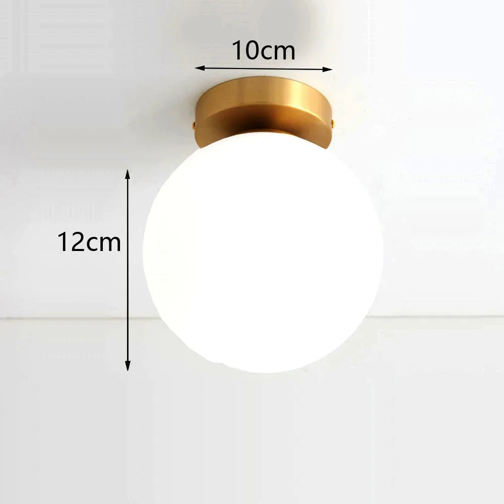 plafonnier boule simple en acrylique pour divers espaces