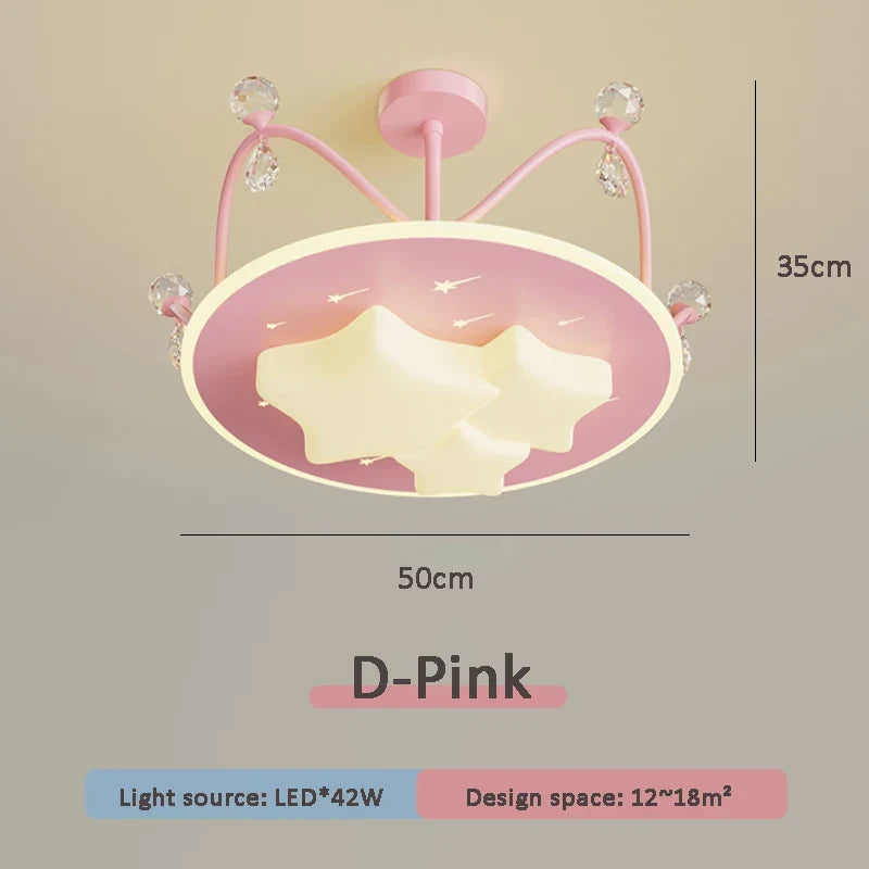 lampe créative en cristal pour chambre de princesse moderne