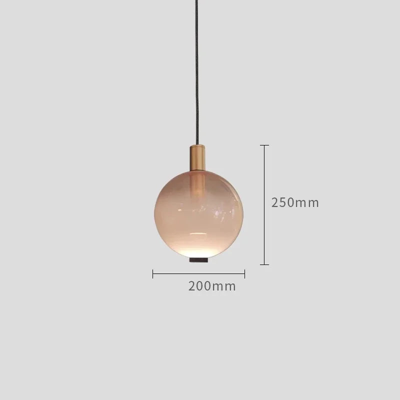 Italy Stained Glass Ball Pendant Lights for Living Room Decoration Kitchen Led Hanging Lamp Bedroom Bar Suspension Luminaire