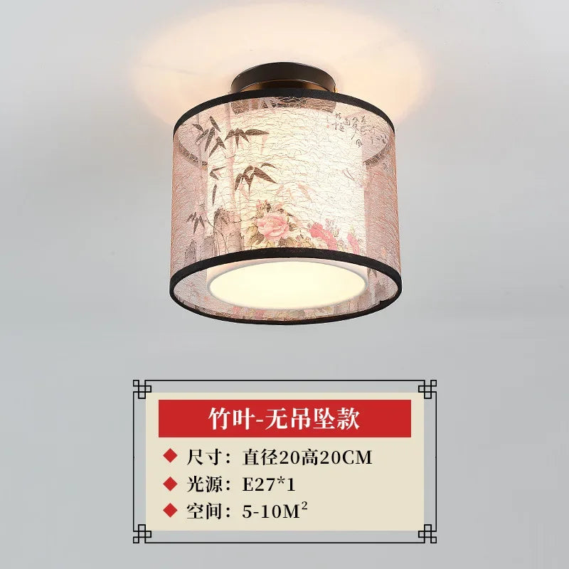 lustre chinois créatif lotus éclairage suspendu peinture décorative