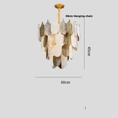 suspension moderne en acier inoxydable et verre décoratif