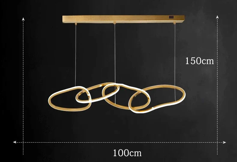 Lustre design moderne LED pour salon éclairage intérieur de salle à manger