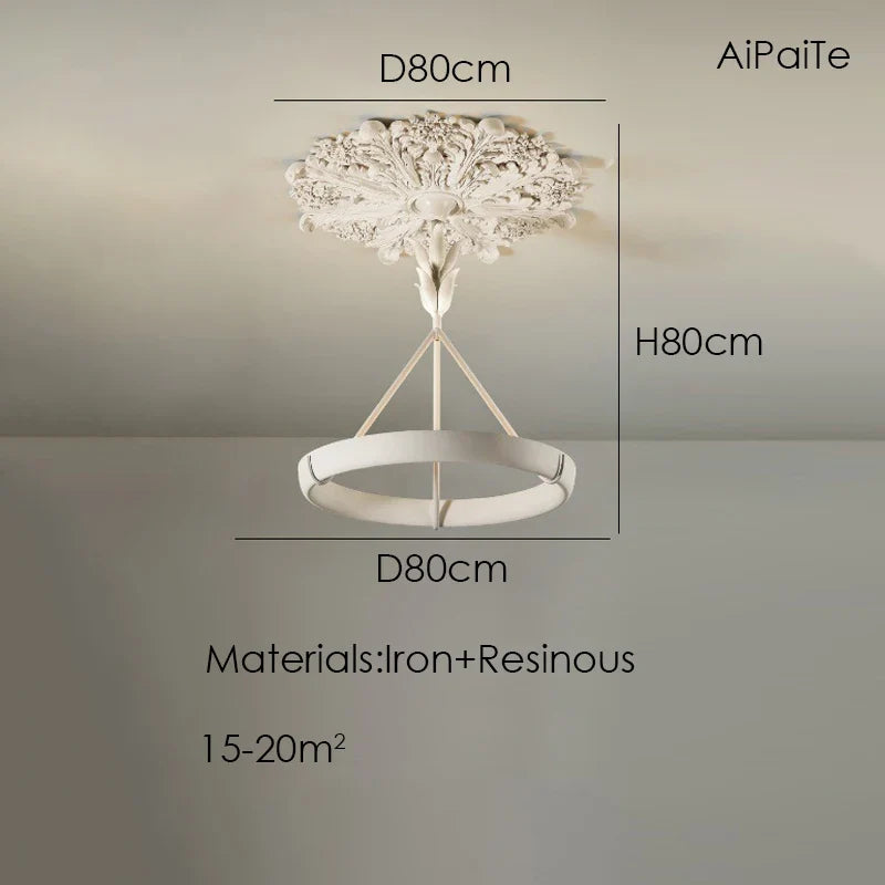 Aipaite Modern Faux Sculpture Round Chandelier is an indoor light fixture for living room, study and bedroom