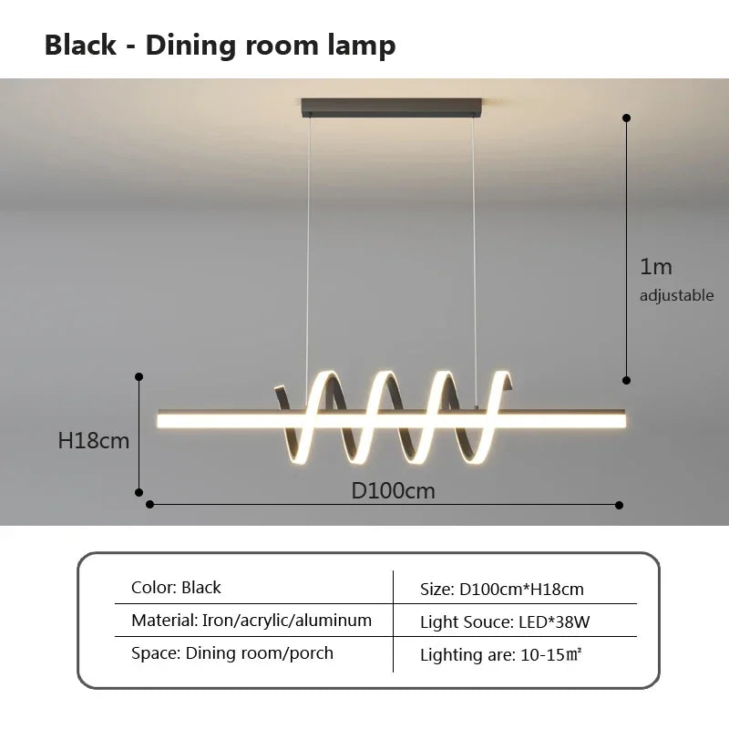 suspension LED design moderne pour restaurant