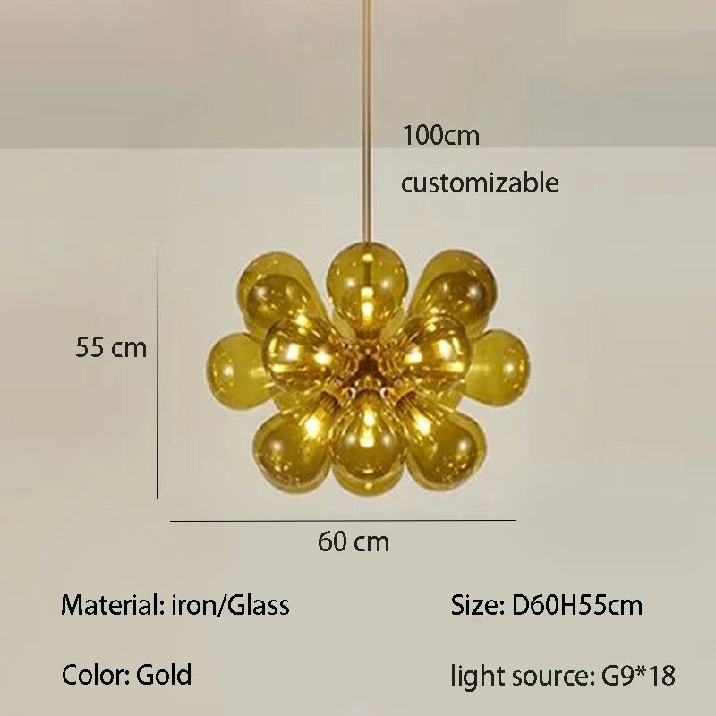 suspension moderne en verre design pour décoration intérieure