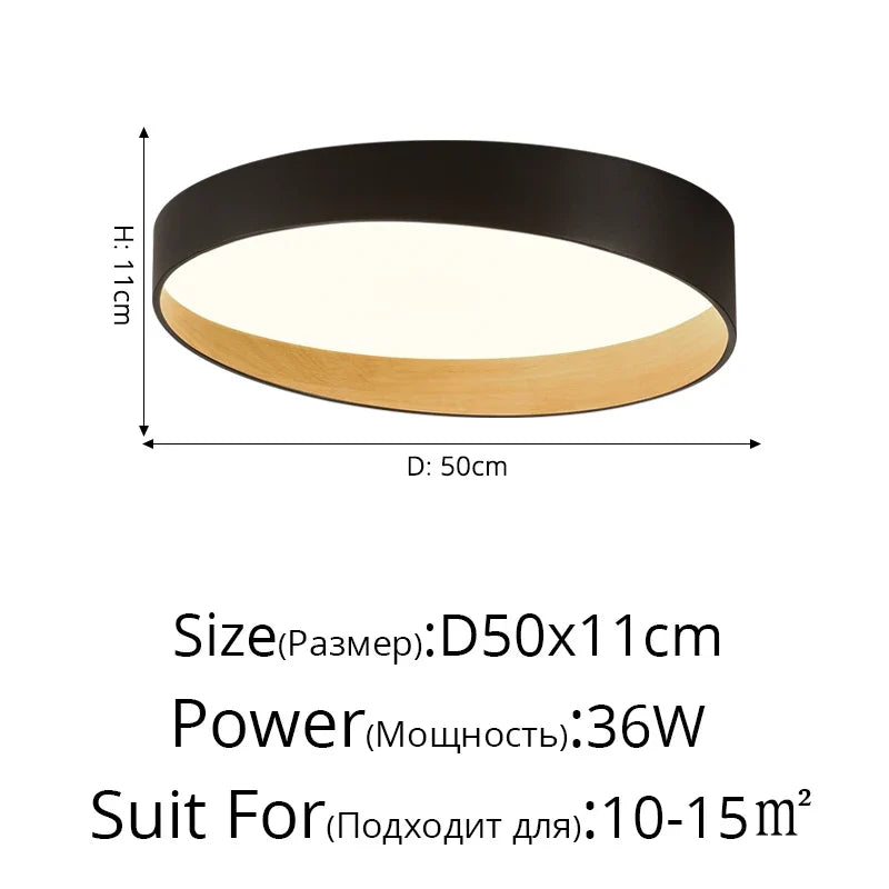 plafonniers minimalistes modernes grain de bois créatifs