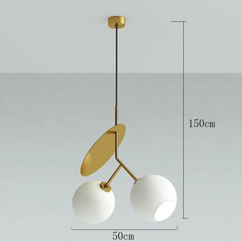 suspension moderne en verre pour décoration intérieure créative