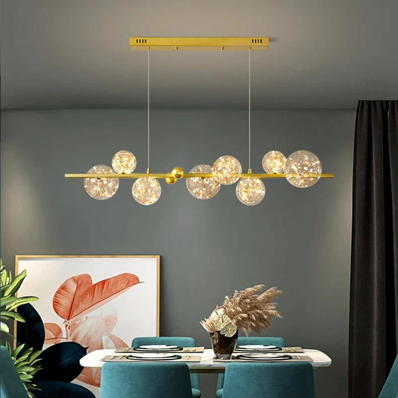 suspension nordiques en verre led pour décoration intérieure