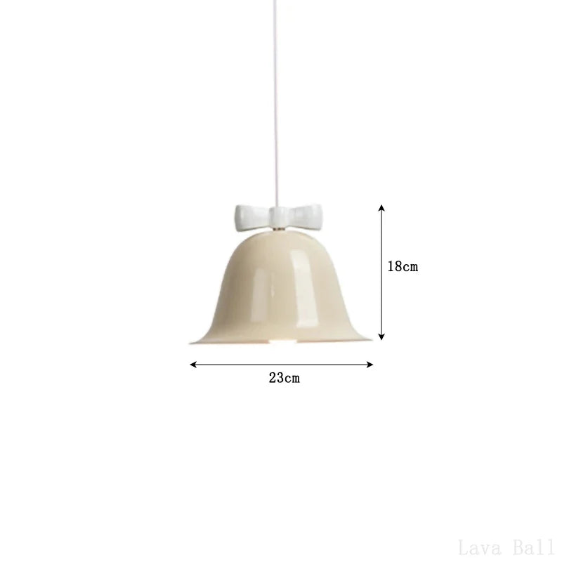 suspension modernes en forme de cloche avec nœud décoratif