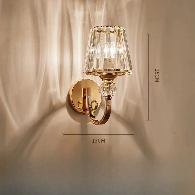 applique murale en cristal style européen coupe diamant brillante art déco