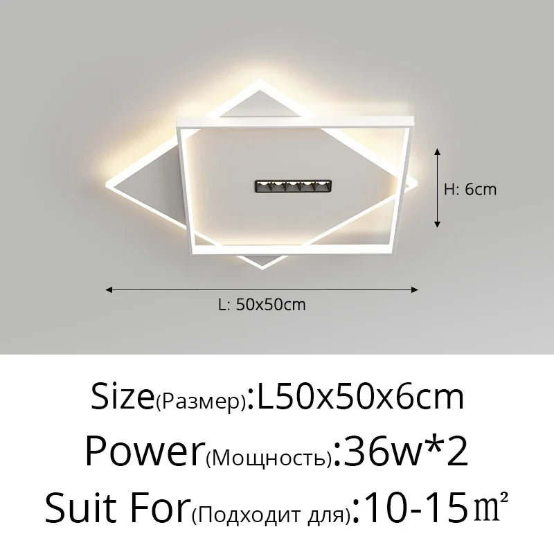 lustre led avec projecteur pour éclairage intérieur
