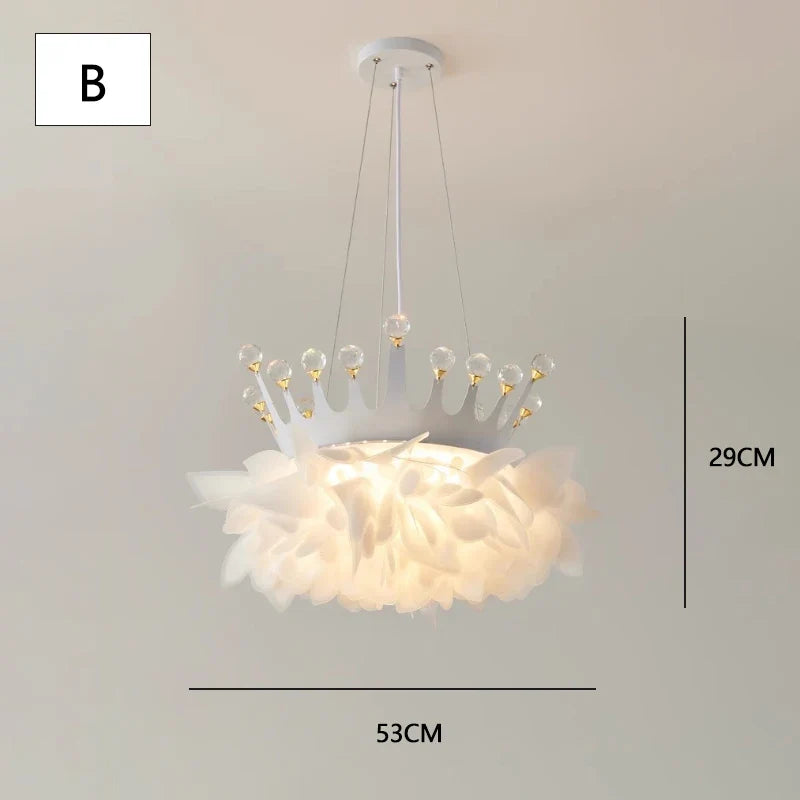 lustre romantique en cristal pour une décoration moderne