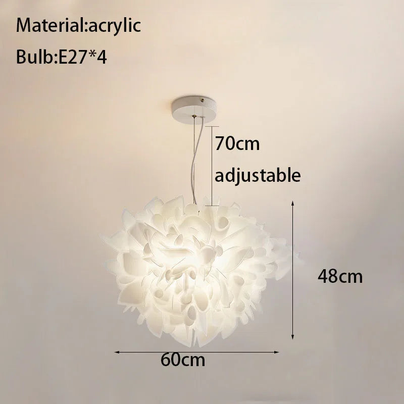 lustre moderne en acrylique pour intérieur lumineux et élégant