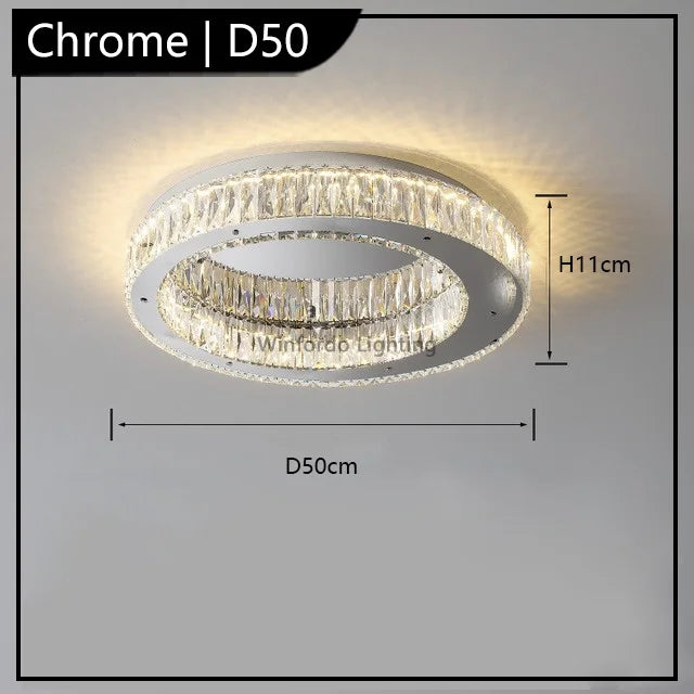 lustre de luxe postmoderne en cristal winfordo wf-xd006