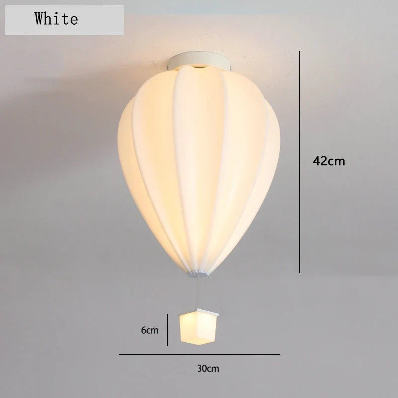 Kids Children's Ceiling Chandelier Light Air Ballon Design Remote Control LED Pendant Chandelier Lamps White Pink Yellow Blue