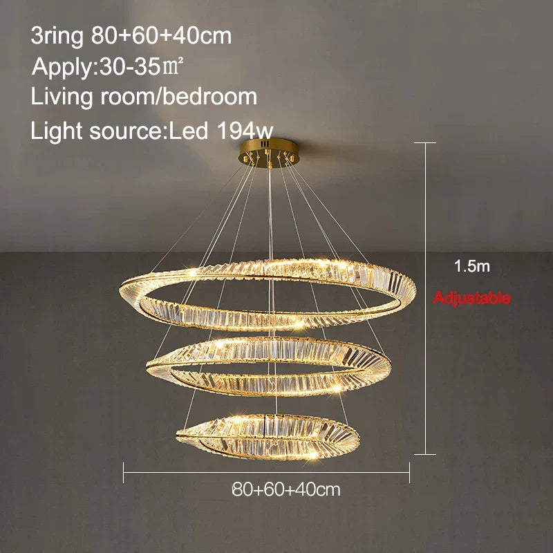 Plafonnier de luxe nordique salon créatif salle à manger lustre de plafond en cristal chambre décoration de la maison suspension LED lumières