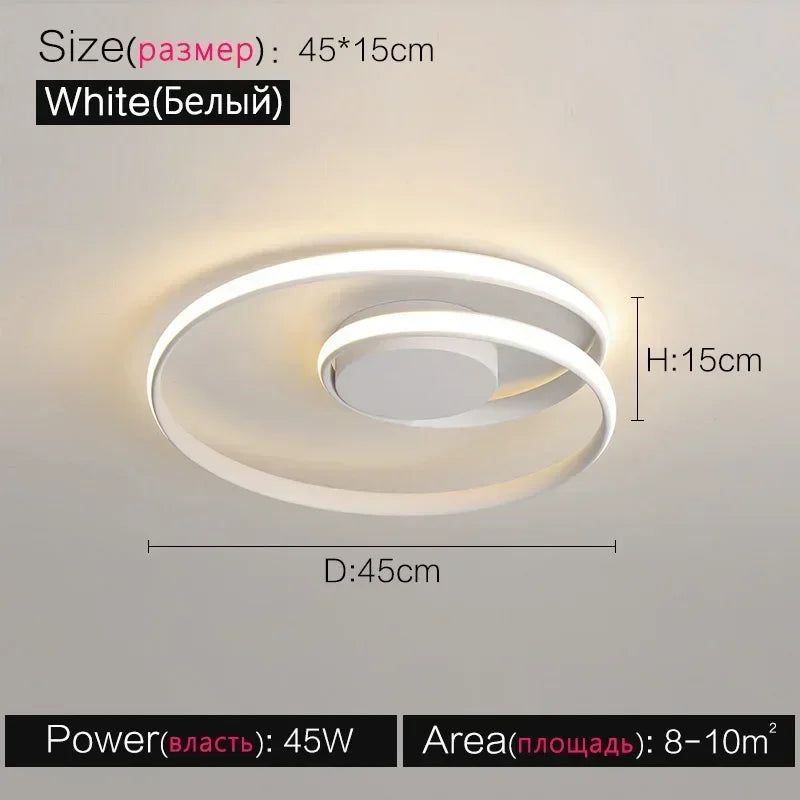 plafonnier moderne en aluminium led créatif nordique