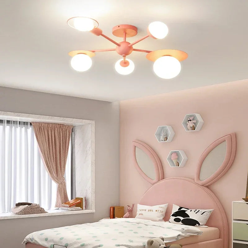 lustre nordique pour enfants dessin animé led princesse