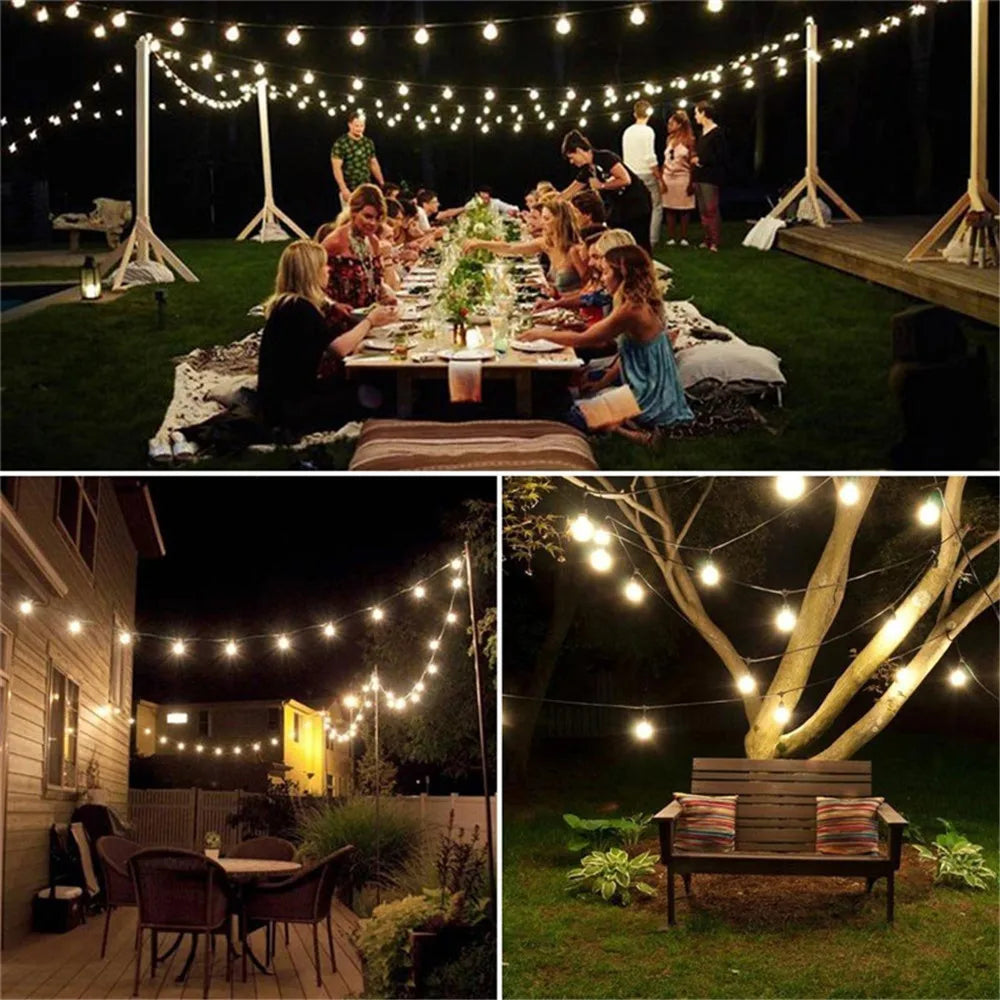 guirlande lumineuse led étanche pour décoration extérieure de jardin Noël