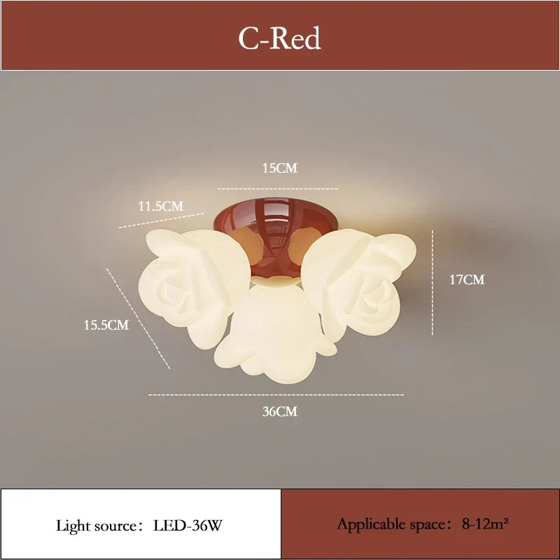 lustre à fleurs roses led pour chambre enfant décor romantique et chaleureux