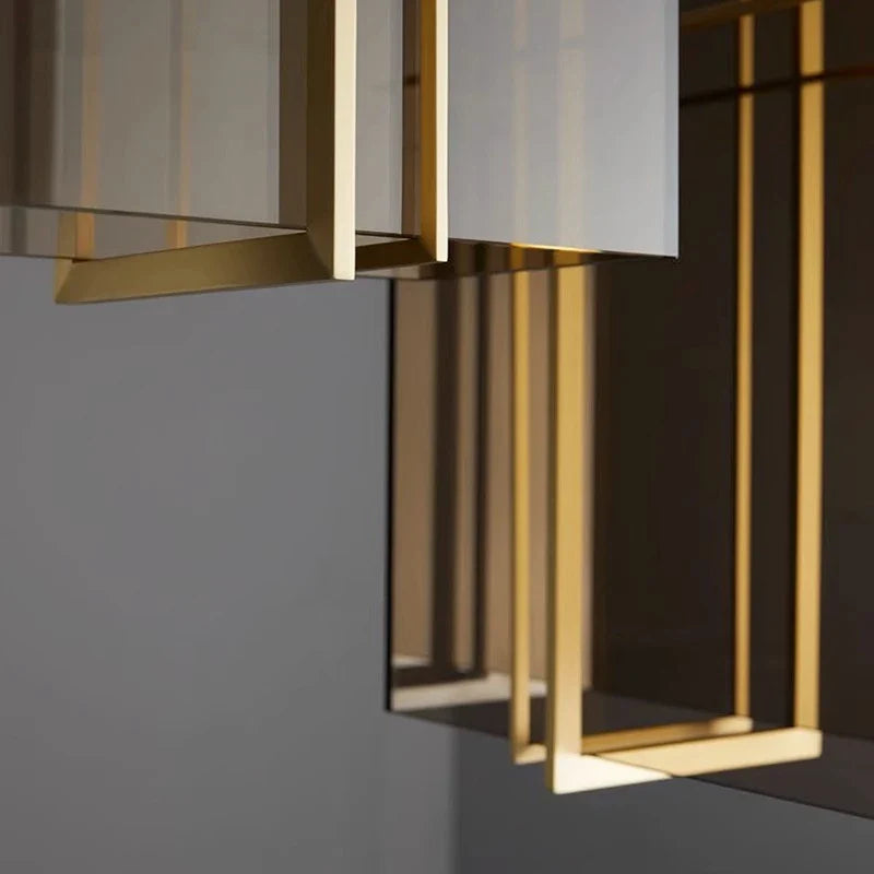suspension led en verre design moderne italien