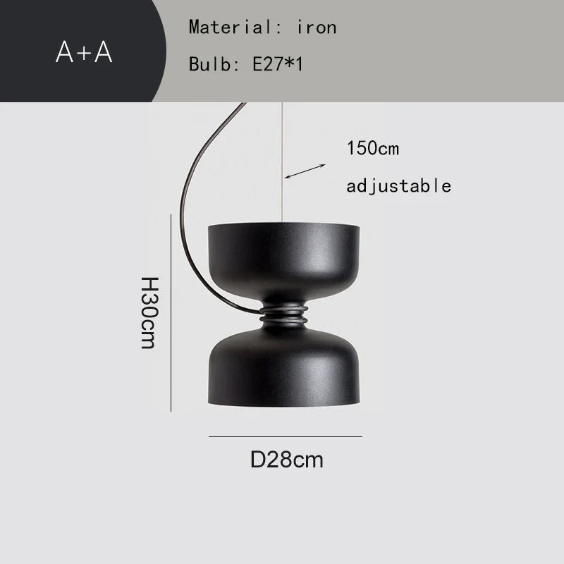 lustre moderne en métal pour 	 avec fil réglable