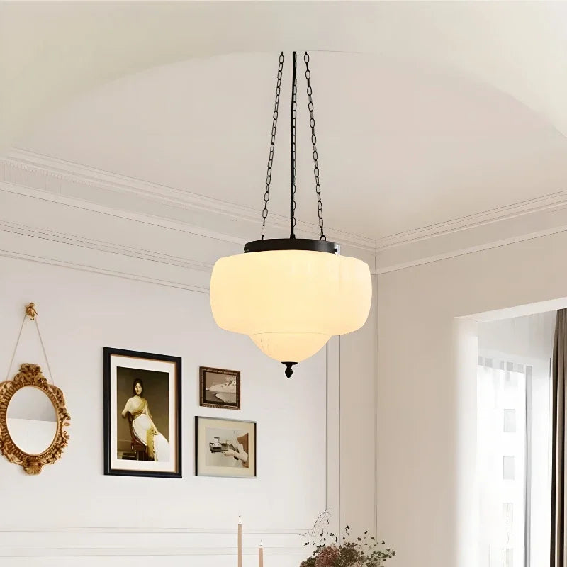lustre en verre vintage pour décoration intérieure nordique