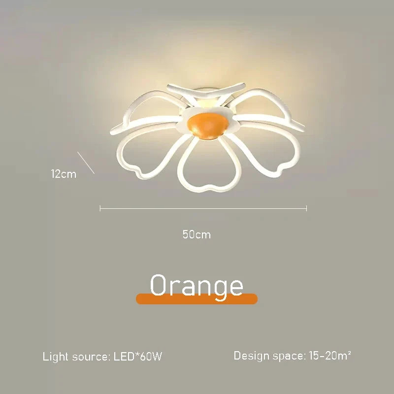 plafonnier moderne en forme de fleur pour décoration romantique