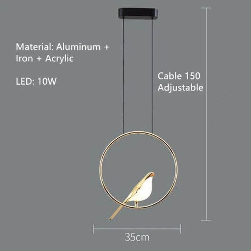 Nomi Lampadaire LED lampe oiseau postmoderne galvanoplastie doré jardin lecture chambre étude salon lampadaire de luxe