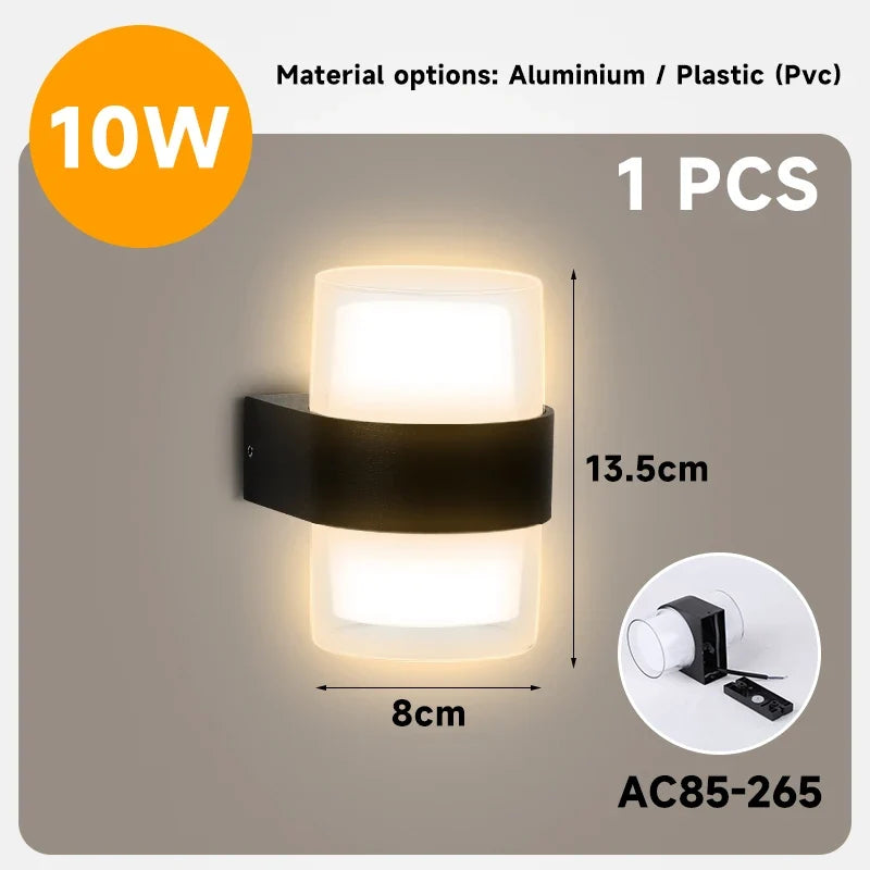 applique murale led moderne pour extérieur et jardin