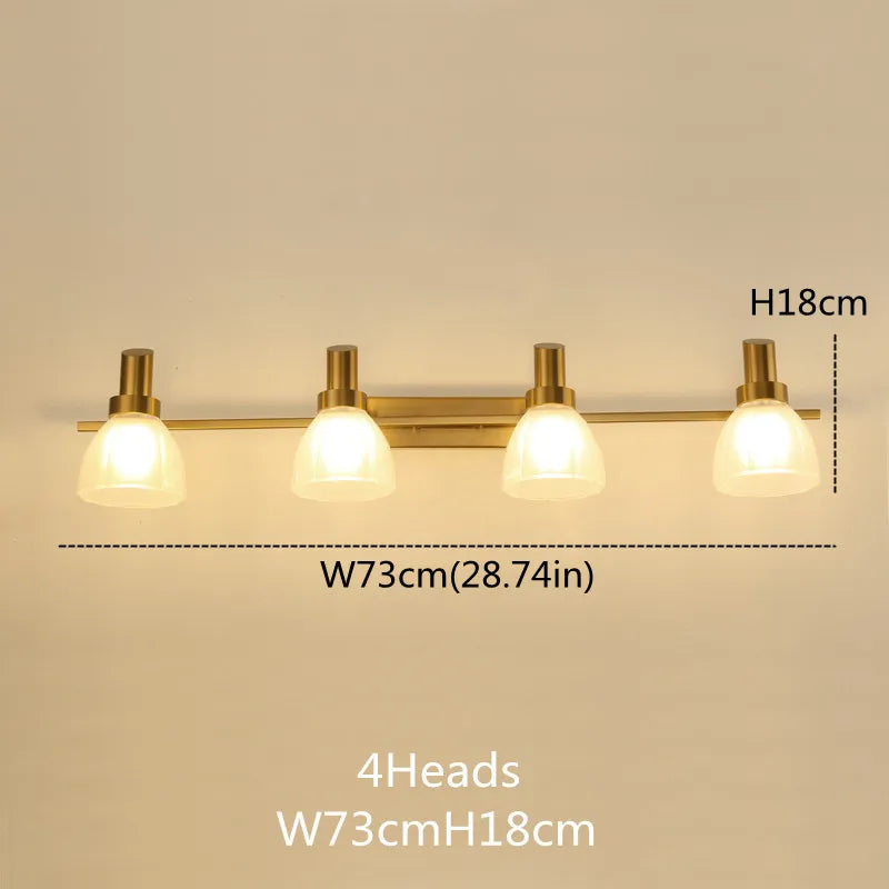 applique murale vintage led avec abat-jour en verre bronze