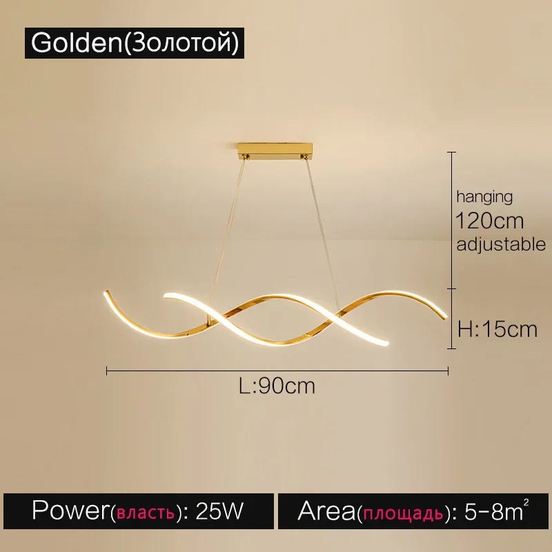 Living room chandelier Northern Europe chandelier creative restaurant ceiling lighted long chandelier living room lights