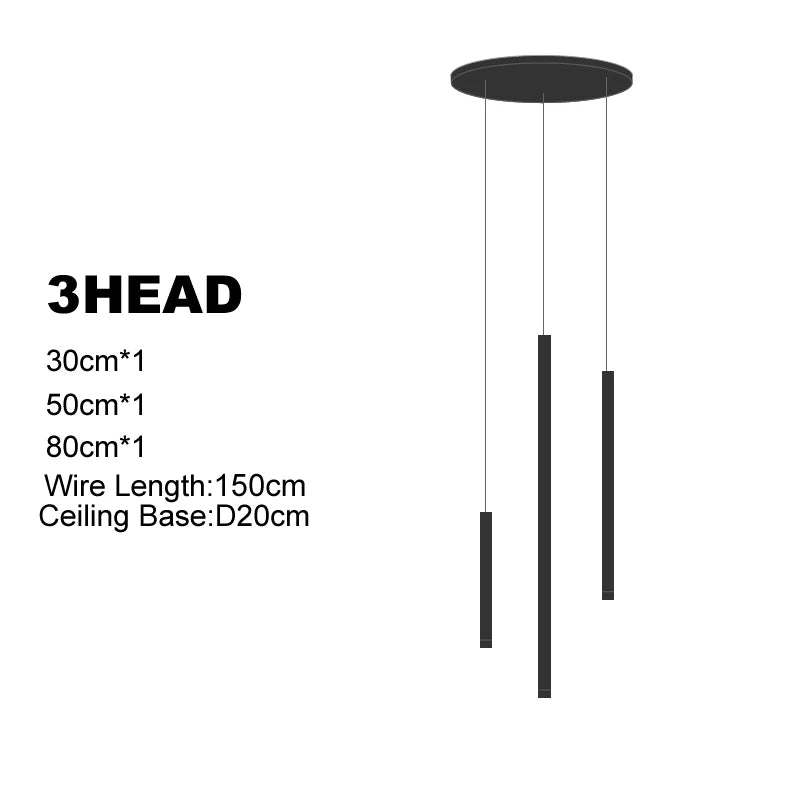 lustre minimaliste postmoderne en métal led double loft éclairage intérieur