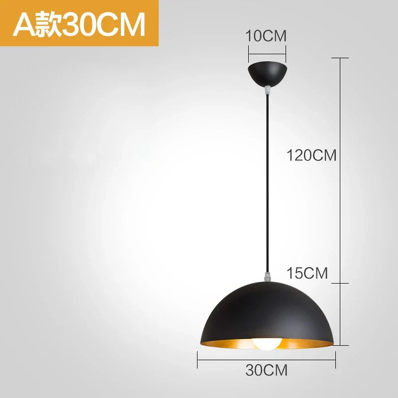 lustre industriel rétro led en fer nordique suspension éclairage