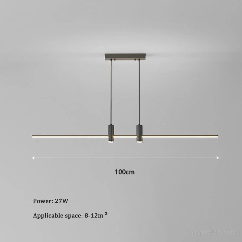 suspension led moderne minimaliste en métal