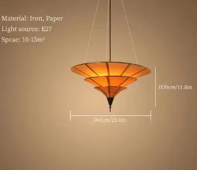 lustre bouddhiste asiatique pour décoration d'intérieur élégant