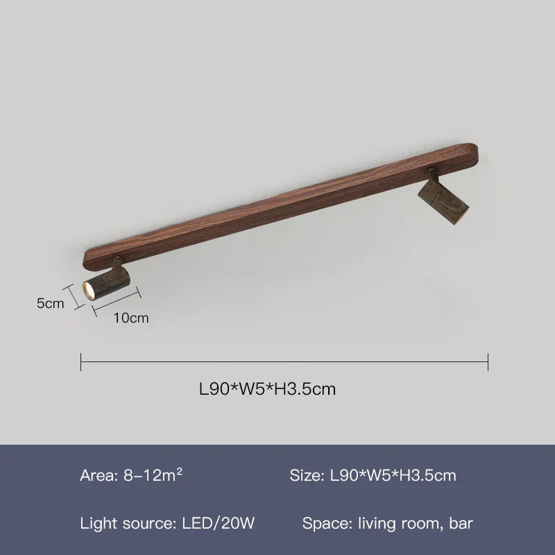 lustre led moderne design imitation bois pour intérieur