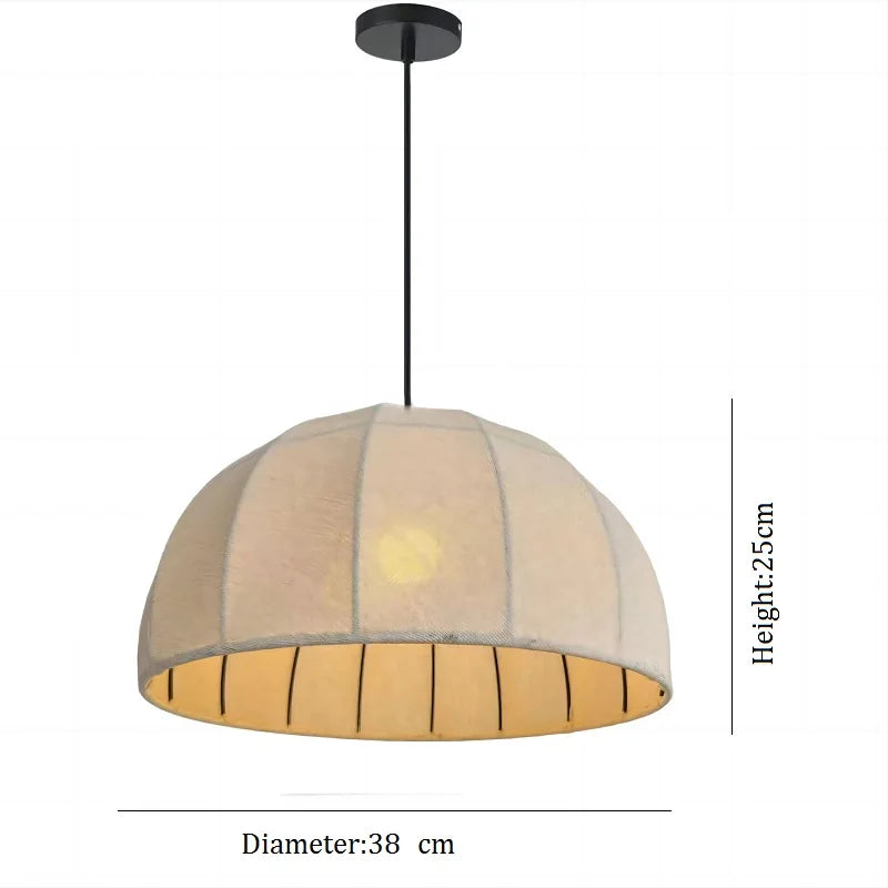 plafonnier en tissu nordique abat jour lin haut de gamme cuivre