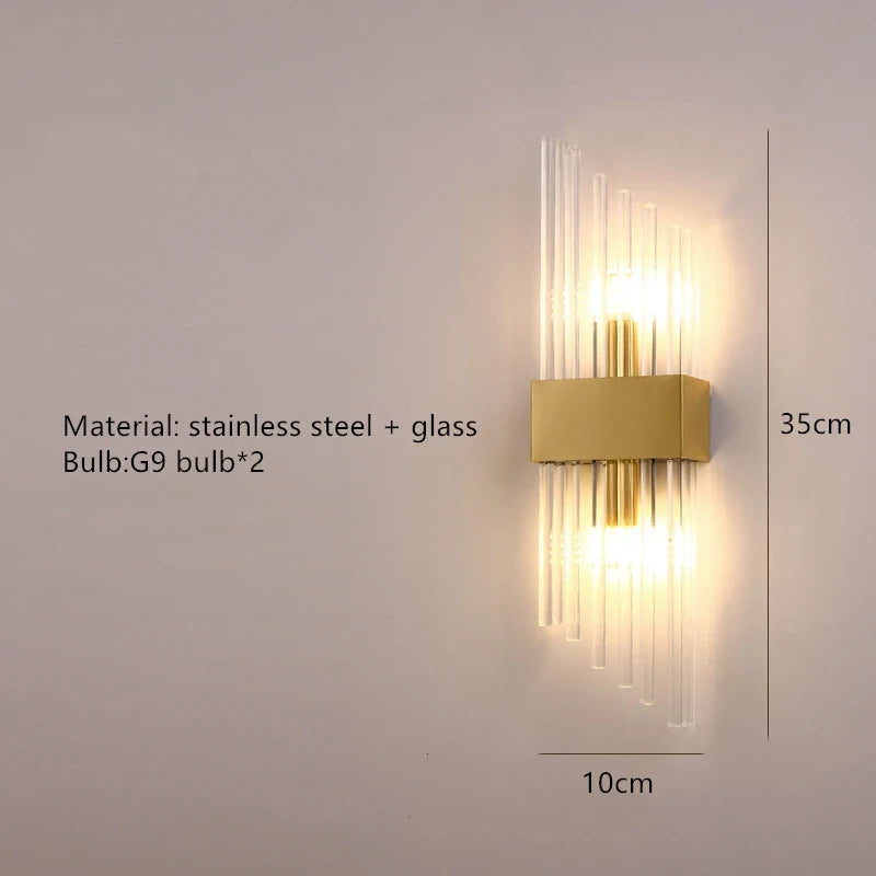 applique murale moderne en verre pour arrière-plan de télévision