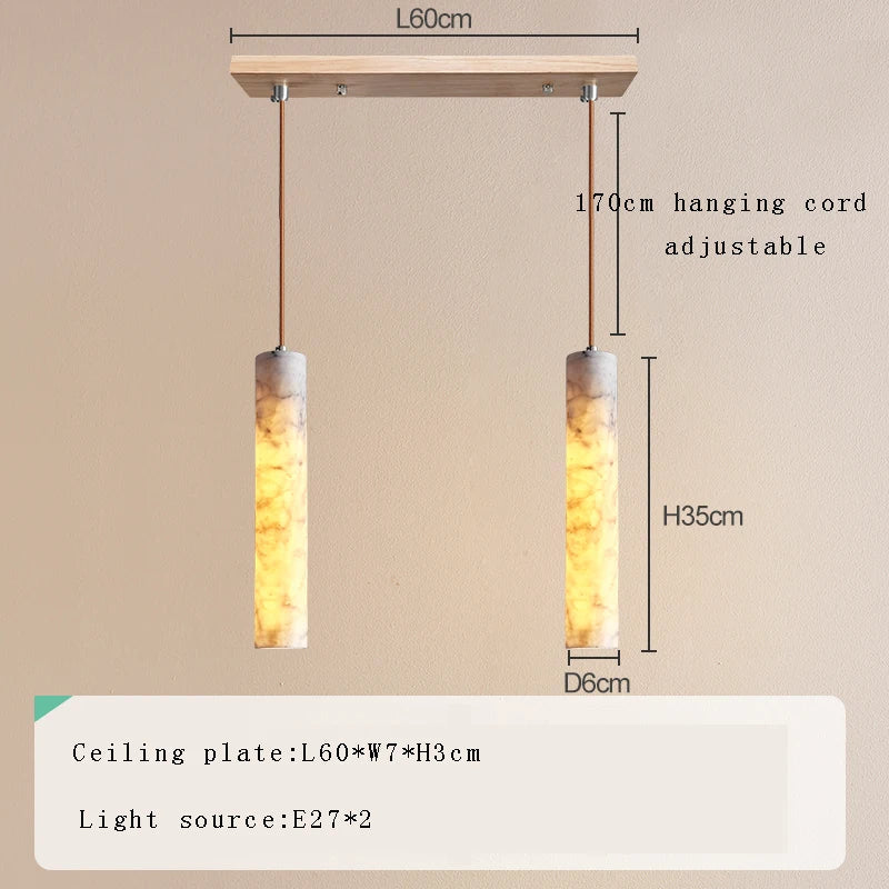 suspension LED en marbre design moderne de luxe