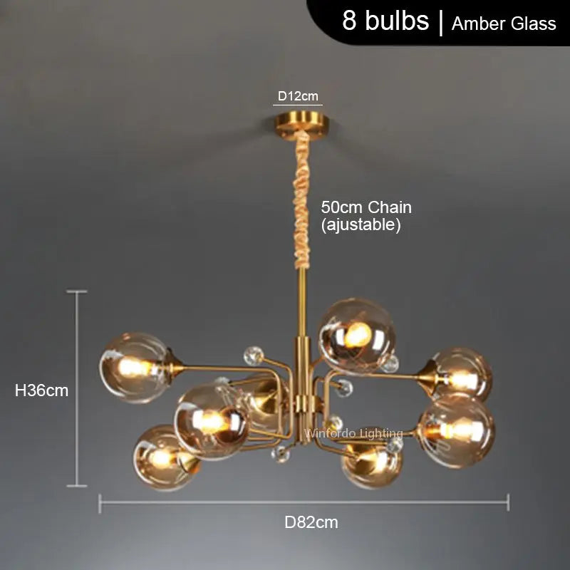 lustre led moderne 10 globes luminaire décoratif