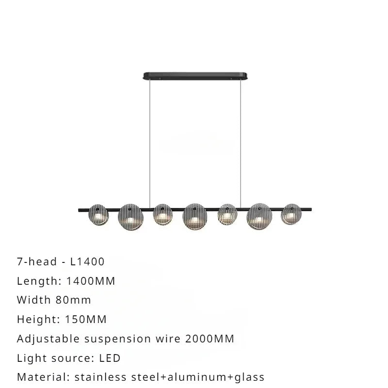 lustre sandyha moderne minimaliste abat-jour verre led suspendu
