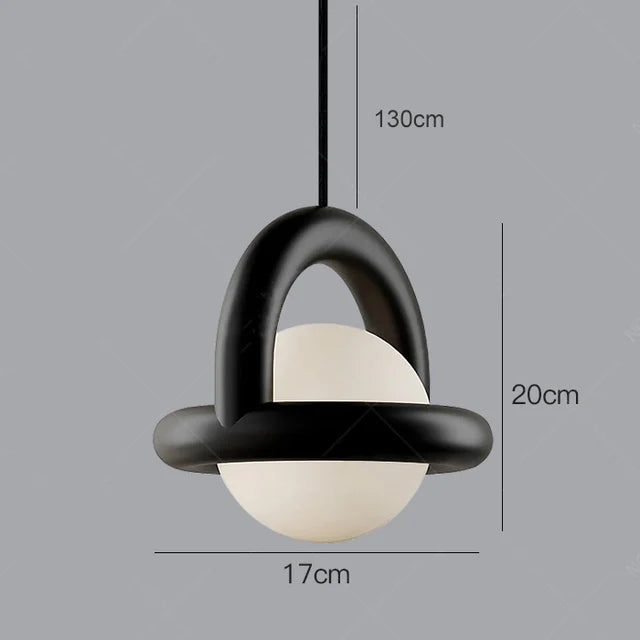Nordique Simple Ballon Suspension Lampe Jupiter Boule Lampe Chambre Chevet Balconbar Café Petite Suspension Art Designer Lustre