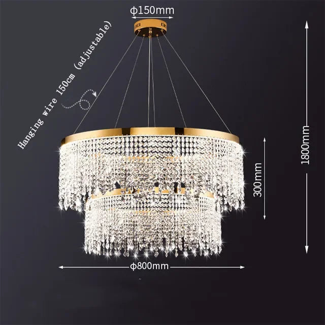 plafonnier led moderne en cristal luminaire décoratif d'intérieur