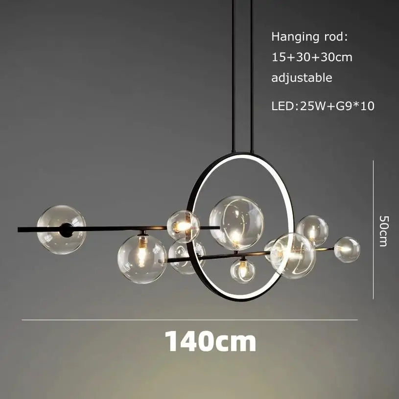 Nordic creative G9 LED dining room chandelier Modern industrial style living room, kitchen island home decoration chandelier