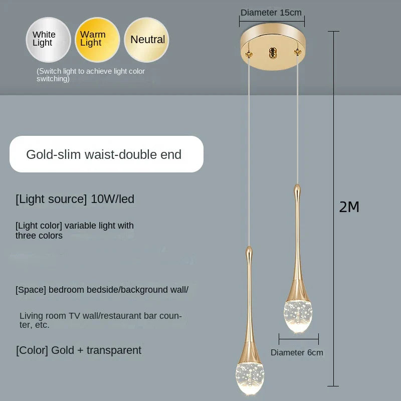 Suspension en cristal au design moderne