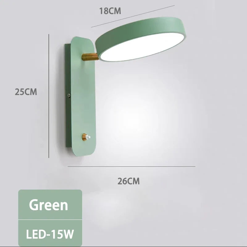 applique murale à led rotative pour éclairage intérieur moderne