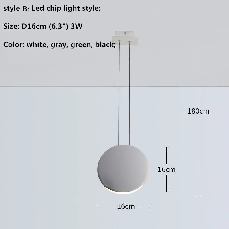 Barre nordique suspension LED lumière moderne canapé goutte lumière ronde résine Lustre lampe suspendue salle à manger suspension LED luminaires