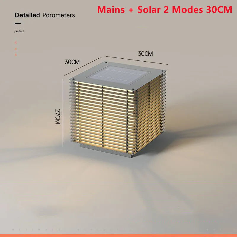 lampe de pelouse solaire moderne pour éclairage extérieur