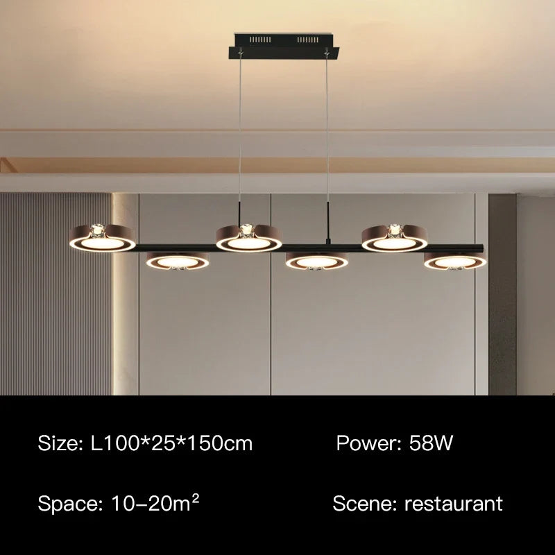 suspension led moderne au design minimaliste élégant pour intérieur